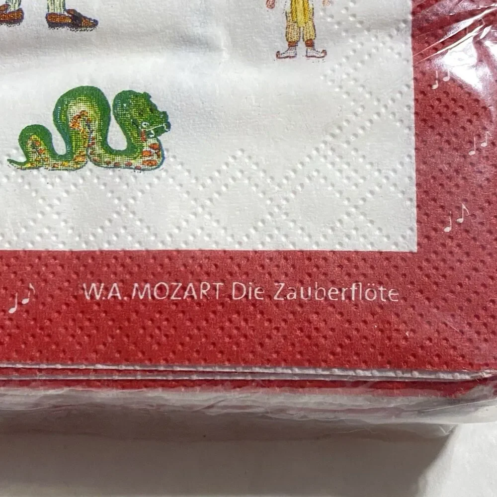 New W.A.MOZART Paper Napkins 20 ct. Cocktail Beverage 5